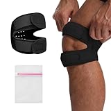 PUERFOCA Patella Kniebandage, Kniebandage mit Offenem Patelladesign und Zwei Verstellriemen zur Knie-Schmerzlinderung, Patellasehnen-Stützband für Laufen, Arthritis, und Netzwäschesäcke, Unisex.