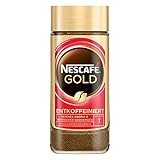 NESCAFÉ GOLD Entkoffeiniert, löslicher Bohnenkaffee, Instant-Kaffee aus erlesenen Kaffeebohnen, vollmundig & aromatisch, koffeinfrei, 1er Pack (1 x 100g)