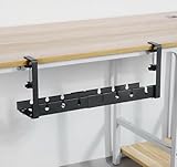 Kabelmanagement Unter Dem Schreibtisch, Einziehbar 29-53.8CM Kabelkanal Cable Organizer, Kein Bohren Erforderlich kabelkanal Metall Kabel-Management,Schreibtisch Organizer für Büro und Home Office