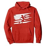 Herren Rugby-Flaggen-Druck Kordelzug Taschen Hoodie Kapuze Kapuze Langarm Sport Sweatshirt mit Team-Design Casual Pullover für Training Fans (S-XXXXXL), rot, XXL