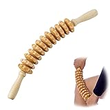 Mtskaeo Premium Massageroller Holz, RüCken MassagegeräT Massageroller Roller MassagegeräT Mit Griff, Geeignet FüR Nacken,Beine,RüCken,KöRper