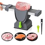 Fleischschneidemaschine,Manueller Meat Slicer Für Zu Hause，Einstellbare Dicke 2–4 Mm Fleischschneider，Sicher Und Schnell Fleischschneider Aus Edelstahl Für Frisches Rohes,BBQ Hot Pot
