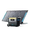 Anker SOLIX F2000 tragbare Powerstation, PowerHouse 767, Solargenerator 2048Wh mit 1 x 200W Solarpanel, Powerstation mit LiFePO4 Akku, 3 x 230V AC Steckdose 2300W Max für Camping, Wohnmobil