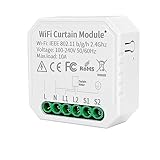 Aboiled 1 Stück Tuya WiFi Smart Curtain Schalter APP Fernbedienung Weißer Kunststoff 100-240VAC für Home Sprachsteuerung