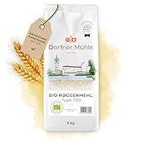 Bio Roggenmehl Type 1150 [5kg] - Traditionelles Roggenmehl aus Bayern für rustikale Brote - 100% Roggen aus biologischem Anbau ohne Zusätze