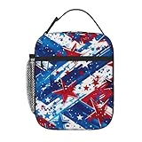 Wiederverwendbare Lunchtasche mit amerikanischer USA-Flagge, für Kinder, Jungen, Mädchen, Damen, Herren, Lunch-Tasche, isolierte Kühltasche für Reisen, Arbeit, Schule, Picknick