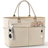 IGOLUMON Strandtasche XXL Familie Groß Badetasche mit Reißverschluss Wasserdicht 40L Vielseitiger Shopper Damen Tote Bag für Strand Pool Fitnessstudio Reisen Khaki