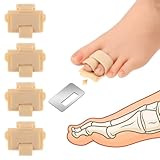 Tucnoeu 4 Stück Hammerzehen Korrektoren Hammerzehenpolster Zehenschiene Hammerzehen Schienen Bandagen für Überlappende & Gebrochene Zehen