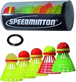 Speedminton Unisex Bälle 5er Pack Speeder Mix Tube Speedminton C, gelb/ rot /Grün,Einheitsgröße EU
