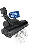 DeClean Universal Bodendüse Turbodüse mit rotierenden Bürste 30-37mm Rohranschluß kompatibel mit Staubsauger von Rowenta
