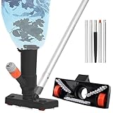Poolsauger Staubsauger, dellyy Pool Staubsauger, Bodensauger für Pool mit Teleskopstange & Bürste & Laubsack, Staubsauger für die Reinigung des Bodens des Schwimmbeckens (schwarz)
