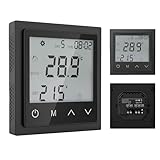 Thermostat Fussbodenheizung Wasser, Smart WiFi Thermostat, Tägliche Programmierung WLAN, 230v Thermostate Heizung Digital Raumthermostat Fußbodenheizung, Heizungsthermostat Temperaturregler (Schwarz)