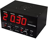 Klassischer Box-Intervall-Timer, professioneller Gym-Timer mit LED-Anzeige, wählbare Trainingszeit und Zykluswiederholungen, Gym-Intervall-Timer Muay Thai/MMA/Kickboxen,Red