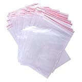 Pakomat Zip Beutel 100, Reißverschlusstaschen, Schnappverschluss, Druckverschluss, Beutel für verschiedene Materialien geeignet, Verpackungsbeutel, Polyethylenbeutel (12x18 cm)