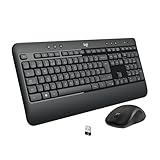 Logitech MK540 Advanced Kabellose Tastatur und Maus Combo für Windows, 2,4 GHz Unifying USB-Empfänger, Sondertasten, 3 Jahre Batterielaufzeit, Für PC, Laptop, QWERTZ-Layout - Schwarz