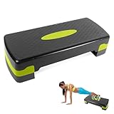 Aerobic Stepper Fitness Board – Steppbrett Aerobic Höhenverstellbar auf 10/15 cm – Für Home Gym & Büro, Krafttraining, Yoga & Cardio Workouts – 67x27 cm