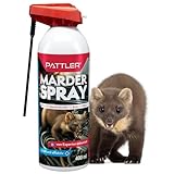 PATTLER® Anti Marderspray hocheffektive Formel mit Sofortwirkung für Auto, Dachboden, Garage, Langfristschutz für Objekte gegen Marder, 400ml, Marderabwehr in Deutschland entwickelt & produziert