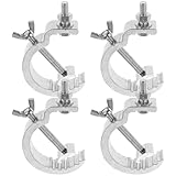 MAGICLULU Traversenklemmen 4 Stück aus Metall mit 17mm Breite Bühnenlichthaken für Aufhängung von Par Lichtern Passend für Dj und Bühnenbeleuchtung bei Aufführungen