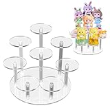 Acryl Ständer, Acrylständer Display, Gestuftes Riser Parfümregal Dekorative, Figuren Verkaufsständer, für Donut Parfüm Cupcake Dessert Kosmetik Schmuck Display Stand(1 Stück, 8 Tier, Durchsichtig)