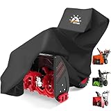 Zettum Schneefräse Abdeckung, 600D PU Beschichtung Schneefräsen Abdeckung Wasserdicht & Heavy Duty Schneefräse Zubehör für EGO, Honda, Ryobi, Cub Cadet, Ariens, Troy Bilt, Toro