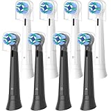 8 Stück iO Aufsteckbürsten Kompatibel mit Oral B iO 2/3/4/5/6/7/8/9/10 Zahnbürste Elektrische, 4 Weiß+4 Schwarz (4 Weiß+4 Schwarz)