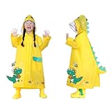 Regencape Kinder Regenschutz Regen Poncho Cartoon Dinosaurier Leichte Regenjacke Wasserdicht Unisex Regenponcho Mit Kapuze Wiederverwendbar Outdoor Regenanzug Für Camping Wandern Reisen
