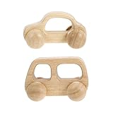 JOINPAYA 2St hält Auto Teething Toys Sensory Toys Sensory Skill für Babys Trolley Babys erstes Greifspielzeug -Push- für Babyautos Holz