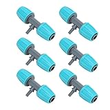 PE PE 16 Mm bei 4/7 Stachelbalte -T -Shone -Anschlussanschluss für den Garten - Einfache Installation für Städtische Grün- und Blumen -Gewächshäuser - 10 Pack