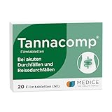 Tannacomp 20 Filmtabletten bei akutem Durchfall & Bauchkrämpfen - schnelle & zuverlässige Hilfe - für Kinder ab 5 Jahren