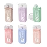 peiqiup Kleberoller (6 Stück), Doppelseitiges Kleberoller Transparent, Für Basteln Scrapbook, Fotoalben, Basteln, Büro Heimbüro Oder Schule, 6 mm x 6 m