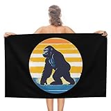 Badetücher Vintage Gorilla Badehandtuch Saugfähig Hautfreundlich Badetuch Für Gym Camping Pool 80X130Cm