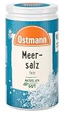 Ostmann Gewürze - Meersalz fein | Salzstreuer zum Nachwürzen bei Tisch | Mit praktischem Streuaufsatz | 90 g in der Streudose