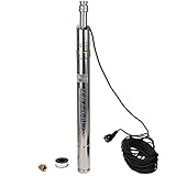 Agora-Tec® at- 2 Zoll Brunnenpumpe 200W-screw 25m Kabel sandresistente Tiefbrunnen Tauch Pumpe mit max: 5 bar und 900l/H