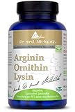 Arginin Ornithin Lysin Dr. med. Michalzik - je Tagesempfhelung L-Arginin HCL 1200 mg, L-Ornithin HCL 900 mg, L-Lysin HCL 1200 mg - KEIN Siliziumdioxid - ohne Zusatzstoffe - von BIOTIKON®