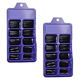 INOOMP 200 Stück Künstliche Fingernägel Ballerina Stil Vollflächig Aufklebbare Sargnagelspitzen für Nagelkunst Party