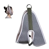 Agatige Halswirbelsäulen-Traktionsgerät, weiche, verstellbare Nackenhängematte, Halswirbelsäulen-Traktionsgurt, Nackenstrecker, Nackenkissen mit Haken für Physiotherapie, hilft bei Nackenschmerzen