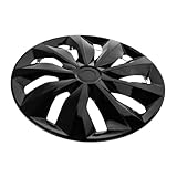 Cabilock 15 Radkappe Schwarze Felgen Auto-Exterieur-Zubehör Radabdeckung Außen Radnabenkappe Rand für Nabenkappen Randabdeckungen Black
