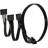 lilila-ree SATA-Festplatten-Netzadapterkabel für einige Arten von modularen Thermaltake-Netzteilen, 50 cm, Schwarz