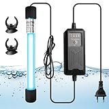 GOEDCH Aquarien UV Sterilisator Licht: 13W Wasserklärer mit Timer, UV-Tauchleuchte, Wasserdichte UV-Sterilisator-Lichtlamp, Tauchbares Uv-Licht, für Wasser Aquarien, Gartenteich, Fishbowl