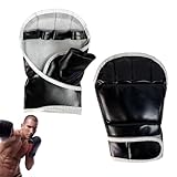 Kickboxing-Handschuhe halber Finger | Halbfinger-Sparringhandschuhe, verstellbare Boxhandschuhe für Männer und Frauen, Handschuhe mit offener Handfläche, halber Finger für Muay Thai | Boxtraining