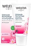 WELEDA Bio Wildrose Glättende Nachtpflege, reichhaltige Creme zur Regeneration, Erholung und Schutz der Haut beim Schlafen, Naturkosmetik mit natürlichen Nährstoffen (1 x 30 ml)