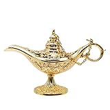 Aladdin Genie Lampe Genie Light Lampe, Aladdin Light Magic Genie Light Metal geschnitzt Legend Lampe Wishing Light Pot Decor