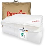 PARADIES Winterdecke 135x200 cm - Prima Duett Bio, kuschelige + warme Winterbettdecke 135x200, Steppdecke