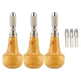 Kznifmk Schraubstock, 3-teilig, mit Präzisionspindel, Griffe aus Holz und Edelstahl für die Herstellung, Gravur auf der Metallbearbeitung