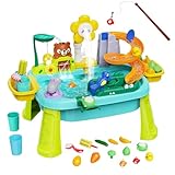 Wasser-Spiel-Tisch Outdoor | Outdoor Wasserspiel Tisch Mit Angelspiel,Sinnesanregendes Spielzeug Für Kindergartenkinder Baby Mädchen Drinnen Draußen Garten Pool Park Bad Terrasse