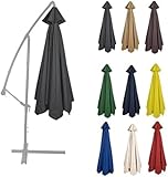 Garten-Sonnenschirmabdeckung, Ersatzstoff, wasserdichter Outdoor-Schutz für 2 m/2,3 m/2,7 m/3 m Regenschirme mit 6/8 Armen