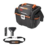 WORX WX031.9 Akku Nass-/Trockensauger - mobil und handlich - 20V - mit Fugendüse und Breitstrahldüse - ohne Akku und Ladegerät, Schwarz/Orange