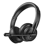 syndesmos Headset mit Mikrofon Bluetooth, Verstellbares Kopfband Headset PC, Unterstützt 2,4 G/Bluetooth V5.3/Kabelgebundene Verbindung, für Telefon, Tablet, CallCenter, Büro, Meeting, Business