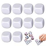 Leere - 10-fach abgerundete Acryl-Würfel, weiße Würfel mit sechs Seiten abgerundeter Ecke, Mathematik, die Lehre vom Würfel in Weiß für Kinder Graffiti lehrt,