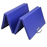 CCLIFE Blau Weichbodenmatte Turnmatte Klappbar Gymnastikmatte 180x80x5cm